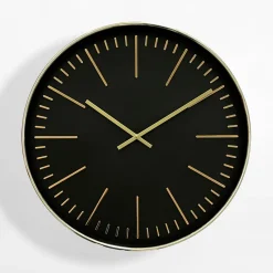 Outlet inny Zegar ścienny czarno-złoty 50,8 cm