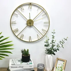 New inny Zegar ścienny złoty 50 cm