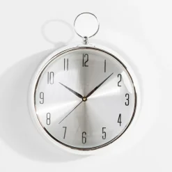 Outlet inny Zegar na ścianę srebrny 35 cm