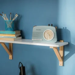 Discount Zegar stojący dla dzieci RADIO niebieski
