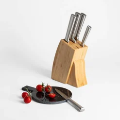New Prima Cucina Zestaw 5 noży w drewnianym bloku BREMA 6 el.