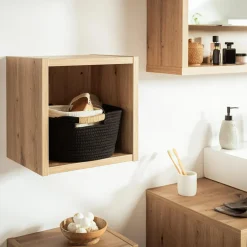 inny Szafki Łazienkowe|Szafki, Słupki I Półki Łazienkowe^Zestaw 3 półek wiszących do łazienki dąb artisan LADAMA