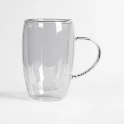 Discount inny Zestaw 2 szklanek termicznych z podwójną ścianką z uchem 400 ml