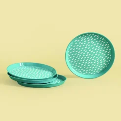 inny Grill I Piknik|Talerze^Zestaw 4 talerzy plastikowych zielony, 21 cm
