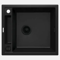 Deante Zlewozmywaki^Zlewozmywak granitowy 1-komorowy MAGNETIC ZRM N103 czarny mat