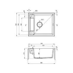 Deante Zlewozmywaki^Zlewozmywak granitowy 1-komorowy MAGNETIC ZRM N103 czarny mat