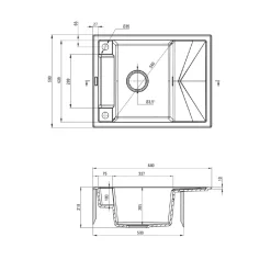 Deante Zlewozmywak granitowy 1-komorowy MAGNETIC ZRM N11A czarny mat