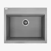 Outlet inny Zlewozmywak jednokomorowy 60x50 cm szary kamienny granitowy LAVEO NOX