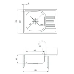 Outlet Deante Zlewozmywak XYLO ZEX 011A